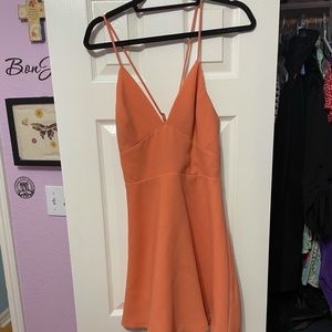 Orange mini dress